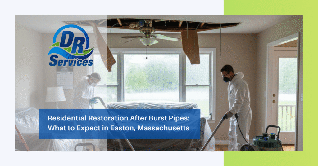 Residential Restoration After Burst Pipes What to Expect in Easton, Massachusetts