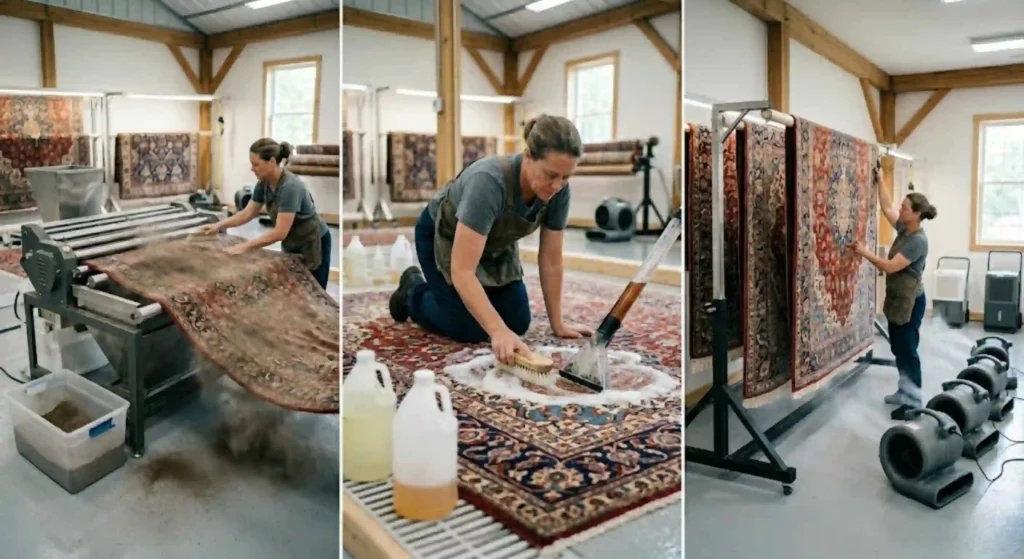 dust removal process from rug