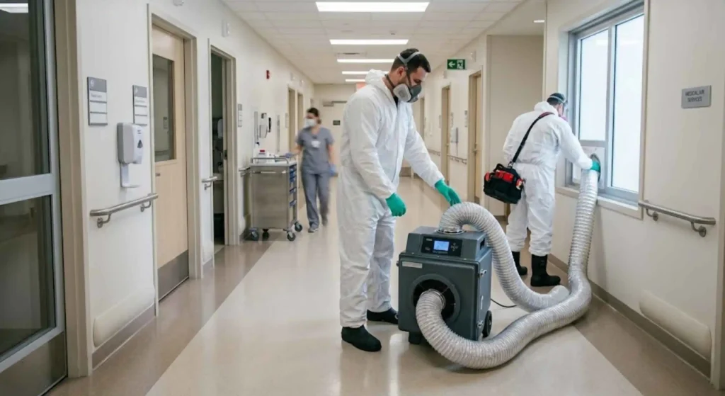 Hospital grade odor removal service inside Brockton home